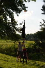 Retrieving a rocket from the tree